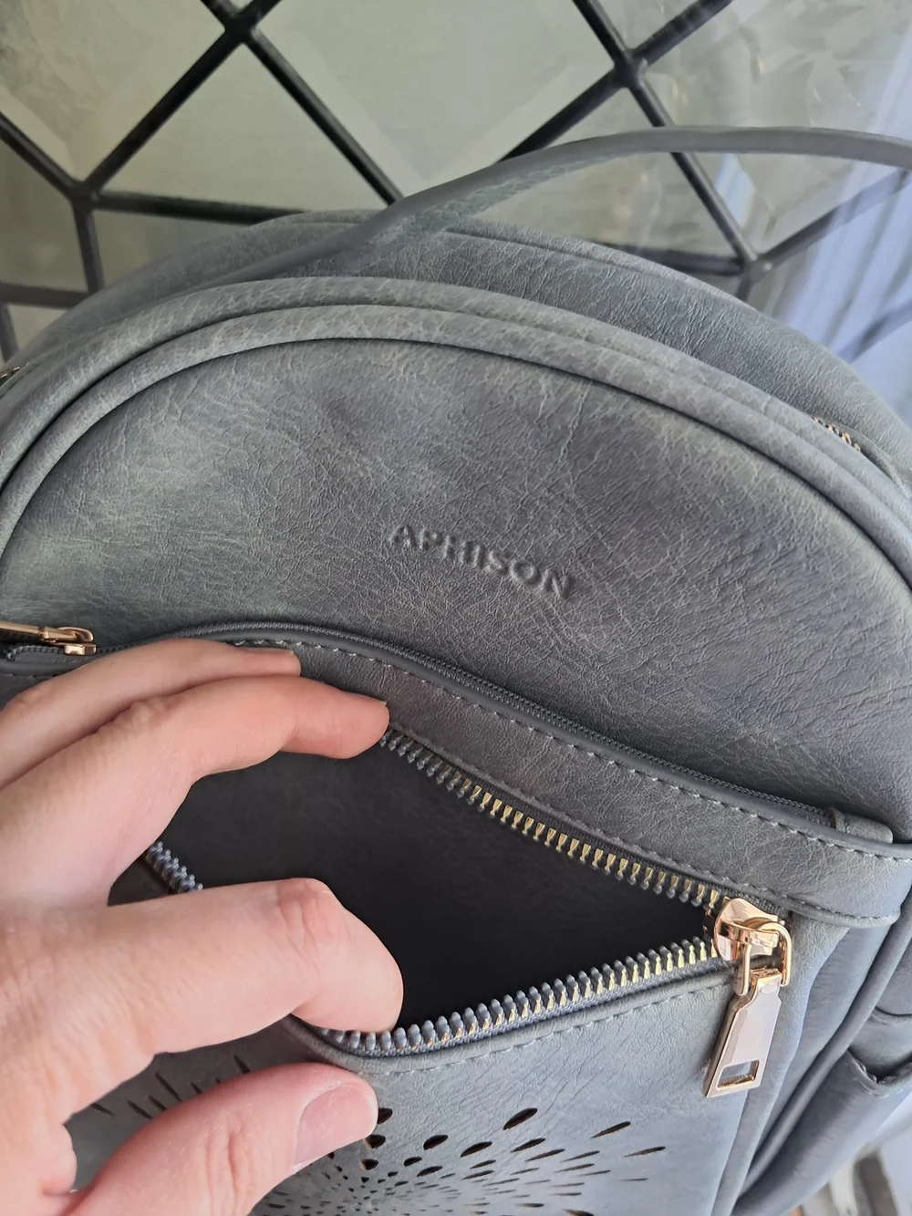 Aphison Forever Sunshine Mini Backpack Gray NWT